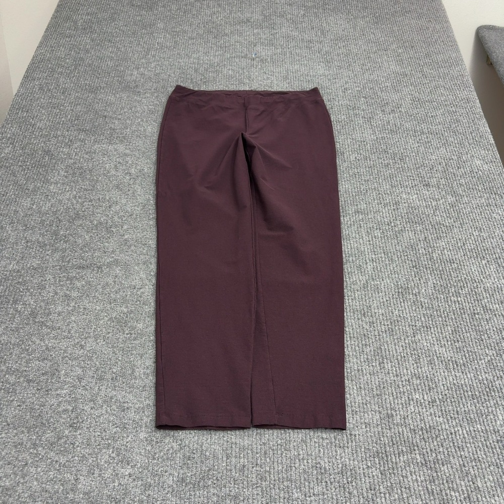 Eileen Fisher Pants Womens M Purple Viscose Stretch Slim Minimalist Casual